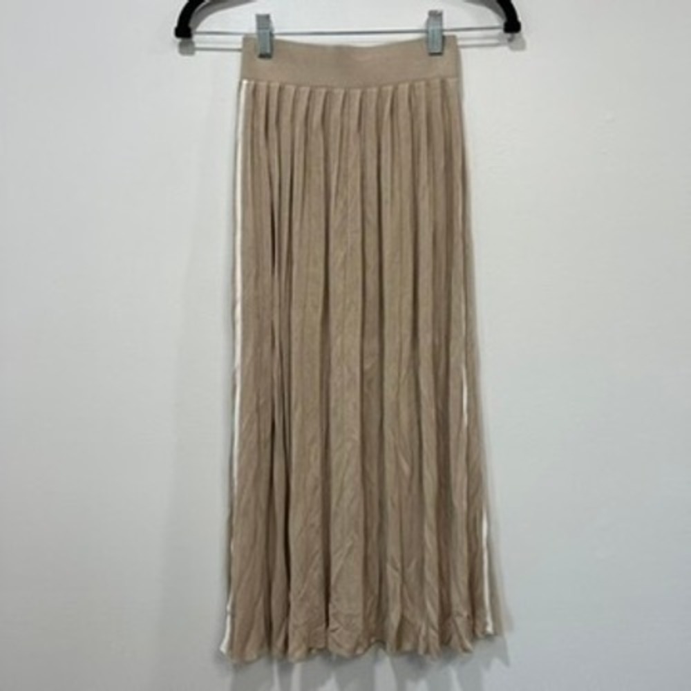 Rag & Bone Womens Peyton Skirt Small NWT $295 Warm Beige Stripe Maxi Knit